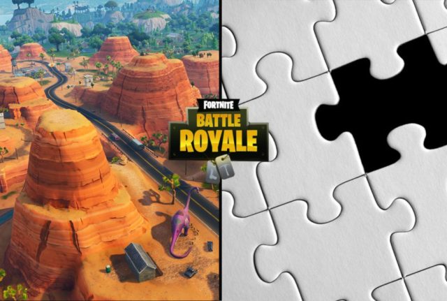 Search 7 Jigsaw Puzzle Pieces under bridges and caves: Fortnite Season 8 Week 8 Battle Pass Challenges