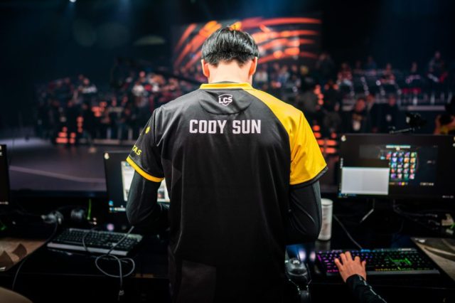 Cody Sun standing on stage for Clutch Gaming