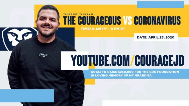 courage CouRageous vs. Coronavirus stream raises $500,000 for CDC Foundation charity stream for grandma
