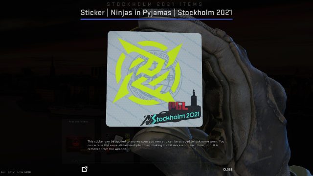 NiP PGL Major player stickers