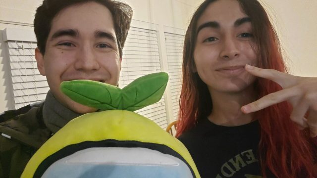 Magi poses with DarkGenex after she and Tyler Swift made it into Smash Summit 12.