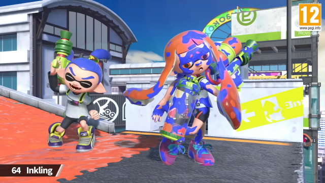 Inkling, who was buffed in Smash Ultimate version 13.0.1, as they appear in the "Everyone is Here!" trailer.