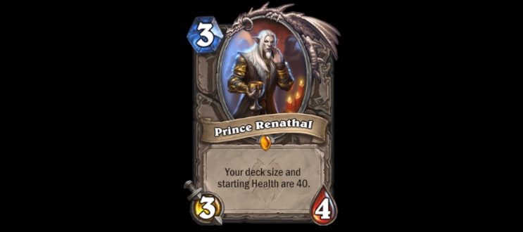 The Prince Renathal card in Hearthstone