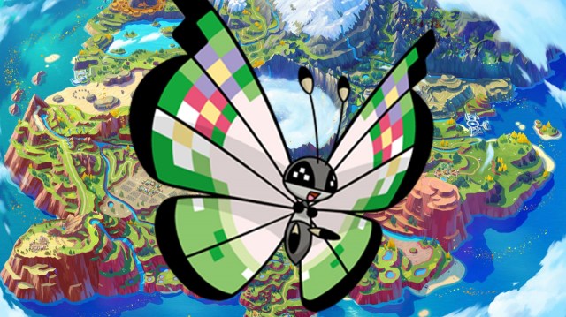 Fancy Vivillon, which is the only one of its forms in Pokémon Scarlet and Violet.