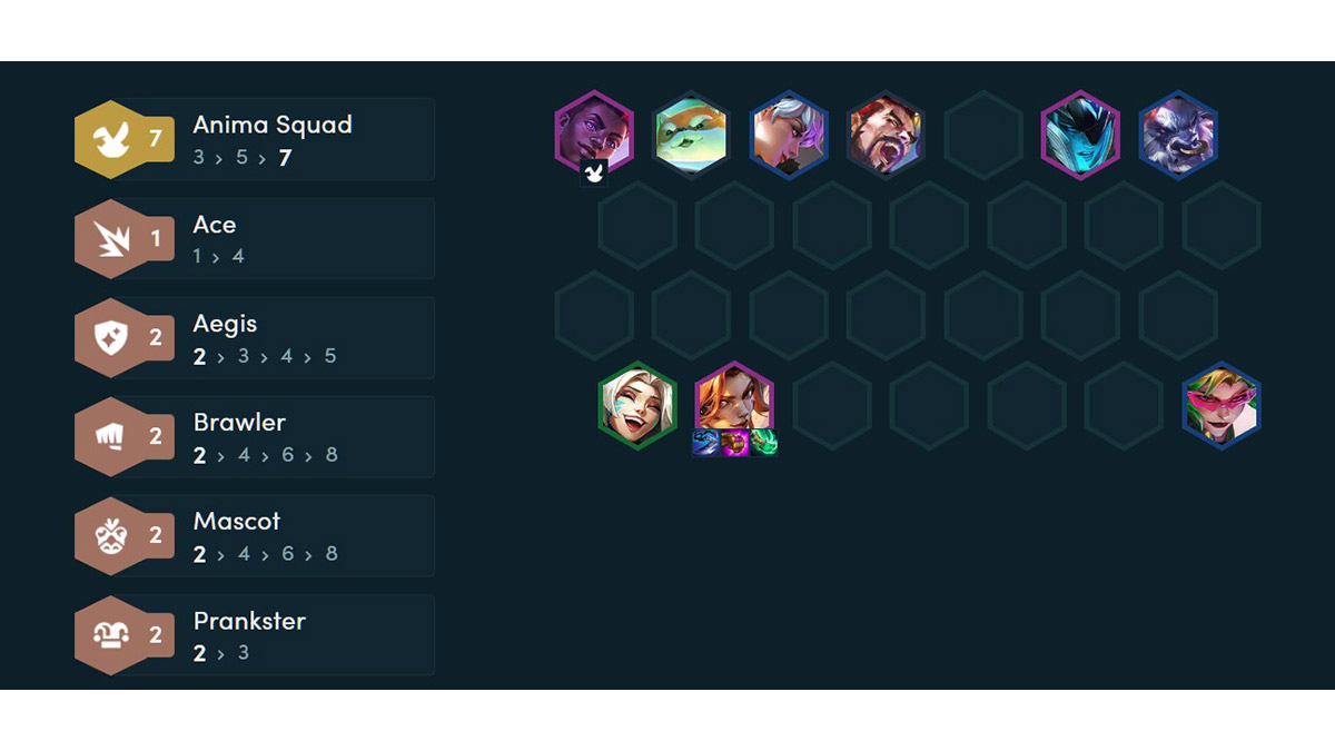 Anima Squad with Miss Fortune as a core in Teamfight Tactics (TFT)