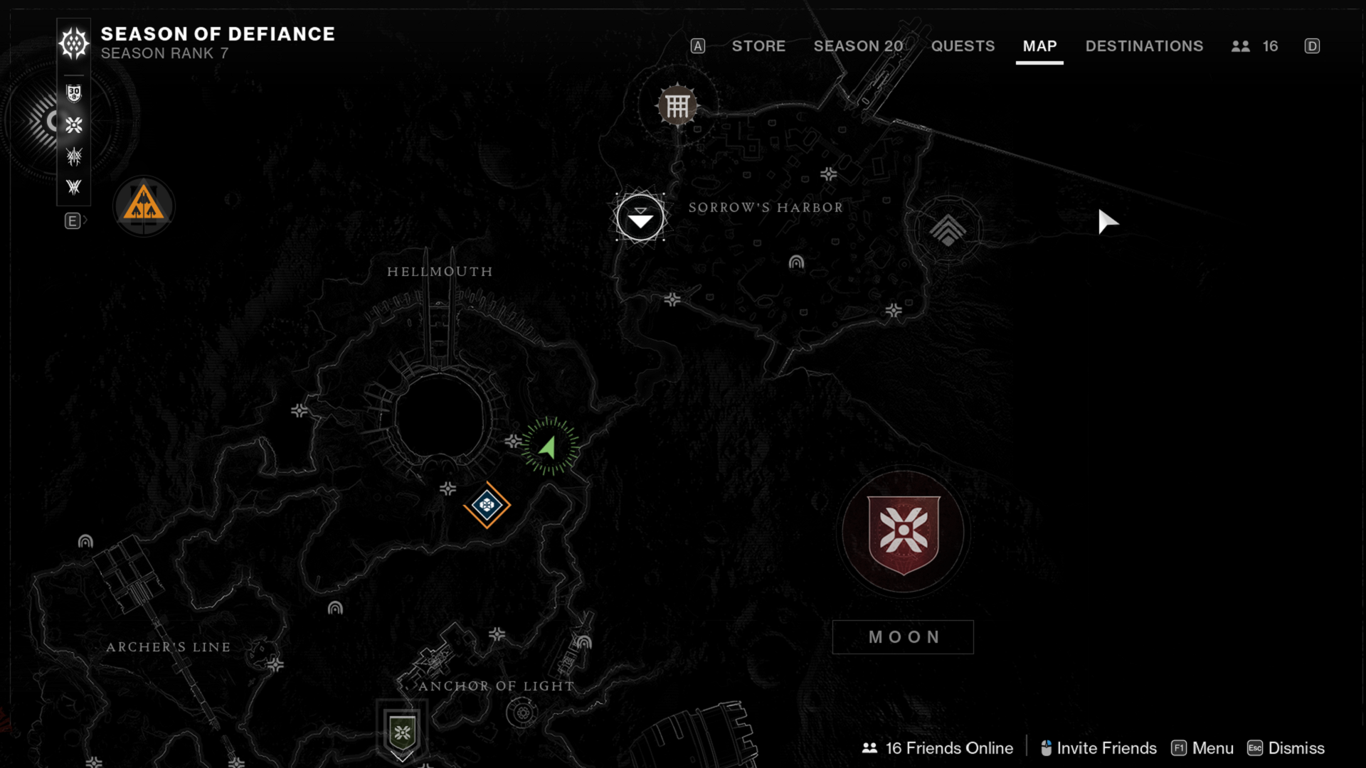 Destiny 2 Hellmouth Alcove map