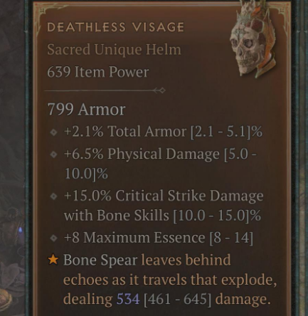 Deathless Visage Diablo 4