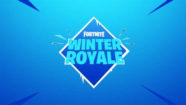 The Fortnite Winter Royale logo against a blue background.